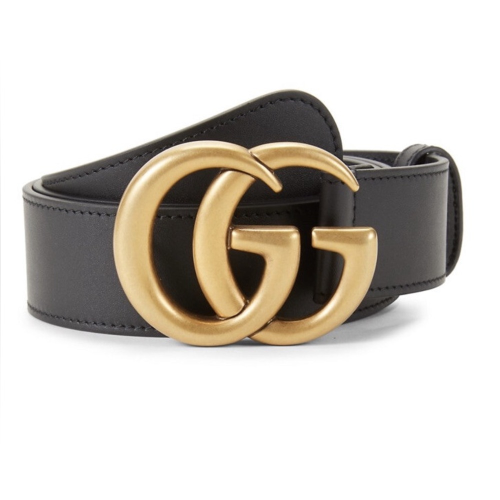 GUCCI Belt with gold GG Buckle